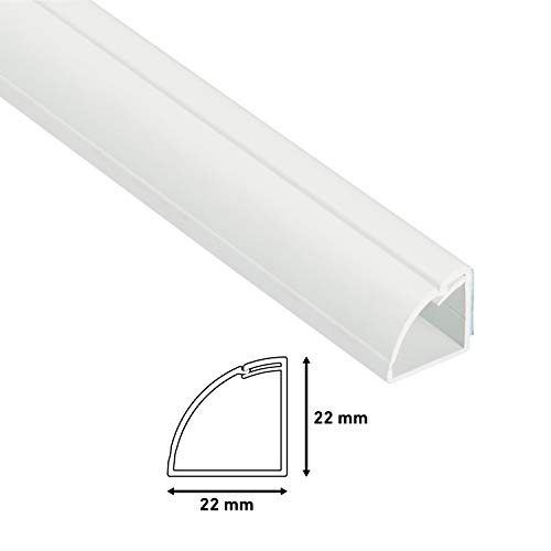 DLine 1M22QSW Quadrant Cable Trunking Popular Floor Trim Alternative