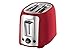 Culinary Edge 2-Slice Extra Wide Slots With High Lift Lever Toaster - Stainless Steel Accents with 2-Years Warranty (Red)