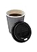 [600 SET]Harvest Pack 8 oz Disposable Coffee Cups, Insulated Ripple Double-Walled Paper Cup with Lid, Black and White Geometric, Tea Hot Chocolate Drinks To go coffee cups