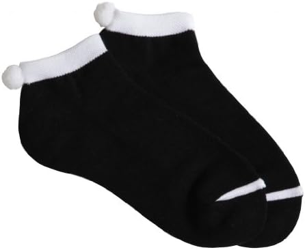 Mary Martin Designs Women's Vintage Pom Sock Size 9-11 (Fits Shoe Size 4-10.5) Black