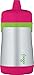 THERMOS FOOGO Vacuum Insulated Stainless Steel 10-Ounce Hard Spout Sippy Cup, Watermelon/Green