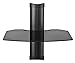 Omnimount Tria 1 B 1-Shelf Wall Furniture - Black/Dark Glass