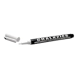 Chalkzies 0.7mm Extra Fine Point Liquid Chalk Marker • Waterproof • Premium Quality (1-Pack, White)