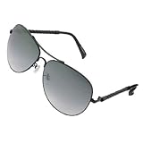Frame Negro Negro metal Doble Puente Teardrop plÂ¡stico Lente armas Gafas de sol Hombres