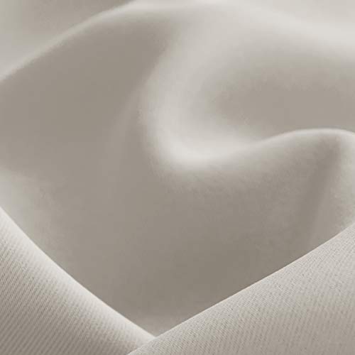 image for Deconovo Light Beige Blackout Curtains Rod Pocket Curtain Panels Room 