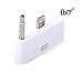 Greenery BXT Audio Support Adapter 3.5mm 8 Pin to 30 Pin Converter for iPhone 5s/5c/5, for iPod Touch(Tested iOS 8 Supported) White