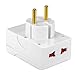 Yubi Power TMA32SU Travel Adapter with 2 Universal Outlets and 2 USB 2.0 Ports - Built in Surge Protector and Light Indicator - Plug Type E/F for France, Germany, Spain, Sweden, Switzerland and more!