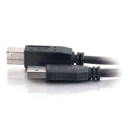 C2G/Cables to Go 54174 USB 3.0 A Male to B Male Cable, Black (2 Meter/6.5 Feet)
