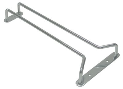 10 Inch Chrome Hanging Wine Glass Stemware Storage Rack