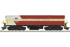 Atlas HO Scale C.P. Locomotive, Silver, Gray/Maroon/Yellow, Late Scheme