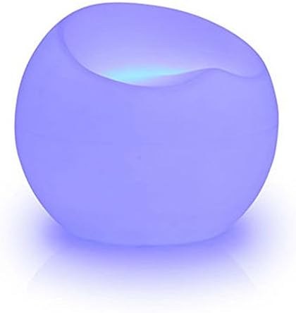 Jenson_ (TM) LED Waterproof Mood Lighting Apple Chair Seat/w Remote Control Outdoor/Indoor Rechargeable LED Light, Cordless with RGB Colorful Changing Remote Control Changing