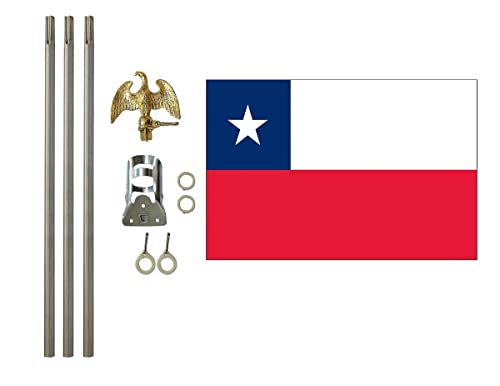 Chile 3x5 ft Outdoor Flag and Flag Pole
