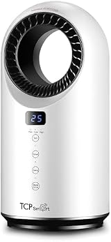 TCP Smart Portable Bladeless Heater Fan 1500W White App WiFi Voice Alexa Google view 2