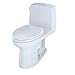 TOTO MS854114EG#01 Eco Ultramax Elongated One Piece Toilet with Sanagloss, Cotton White