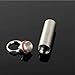 Medical Grade Stainless Steel Pill Fob with 2 Cleaner Brushes and 2 Sealing Rings Emergency Aspirin Waterproof Keychain Pill Holder(Diameter - 0.59