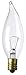 Candex - 25 Watt Candelabra E12 Base Decorative Flame Tip 12 Volt Bulb (10 PACK)