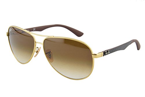 Ray-Ban Men's Carbon Fibre Aviator Sunglasses, Arista, 61 mm