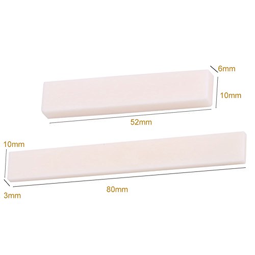 Guitar Saddle Nut, Replacement Parts Bone Saddle Nut Slotted Set