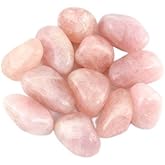 Crystal Allies Materials: 1lb Bulk Tumbled Pink Rose Quartz Stones from Brazil - Large 1" Natural Polished Gemstone Supplies for Wicca, Reiki, and Energy Crystal HealingWholesale Lot