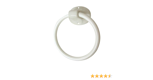 TOALLERO Pared Porcelana con ARO Madera Grande Blanco ...