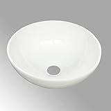 Small Mini Round Above Counter Vessel Bathroom Sink White Porcelain With Grade A Vitreous China Finish 11.25