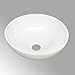 Small Mini Round Above Counter Vessel Bathroom Sink White Porcelain With Grade A Vitreous China Finish 11.25