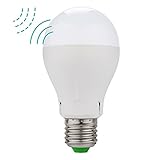 Minger 5W Motion Sensor Bulb, Radar LED Sensor Bulb, E27/E26 Warm White (2700k) Detection Indoor/Outdoor LED Light Bulbs for Porch,Hallway, Attic Home,Corridor