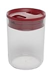 Click Clack Pantry Canister, 1-Quart, Red Lid