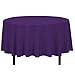 LinenTablecloth 90-Inch Round Polyester Tablecloth Purple