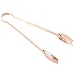 Juvale Rose Gold Copper Metal Food and Appetizer Serving Tongs, 9.5 x 1.3 Inches