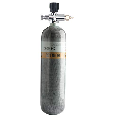 Gurlleu 30 Cu.Ft Carbon Fiber Tank 4500 PSI Filling Station & Charging System for PCP Air Guns Scuba SCBA (Tank & Valve Set) - Thumbnail 2