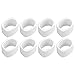 mDesign Modern Decorative Plastic Napkin Rings for Place Settings - Use at Home, Kitchen, Dining Room, Dinner Parties, Luncheons, Picnics, Holidays, Weddings, Buffet Table - 8 Pack - White