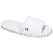 Nicely Neat 6-Pack Open Toe Coral Fleece Home, Spa, Guest, and Travel Slippers - Medium (White)