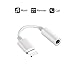 Lightning to 3.5 mm Headphone Jack Adapter, Connector for iPhone X/ iPhone 8/ 8 plus/ iPhone 7/ 7 plus, Support for Music Control & Calling Function (Supports iOS 10.3/iOS 11 or Later)(White)