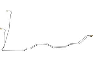 Inline Tube Compatible with 1995-98 Chevrolet GMC Truck 4L60E 5/16" Trans Cooler Lines 2pc, OE Steel