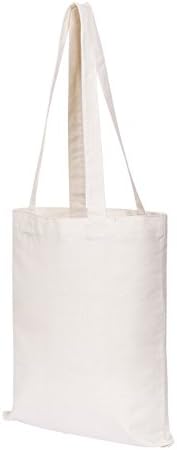 Canvas Craft Tote Bag (1 Pack-TRY IT AT OUR LOSS!) for Crafts, Gift Bags, Wedding Favors Bags, Welcome Bags, Goody Bags, Lunch Bags and More! (14x12 Inches)