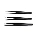 Tweezers Set, DUcare 3 Pieces Stainless Steel Tweezers for Eyebrow, Facial and Body Hair with Compact Travel Case Gift