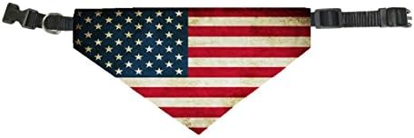 InfoposUSA Dog Bandana Scarf Collar Triangle Scarf For Large Pets By Retro American Flag