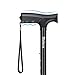 Folding Walking Cane for Men and Women, Retractable and Adjustable Collapsible Cane for Elderly, Lightweight and Protable Walking Stick with Non-Slip Grip Handle and Rubber Tip - Metene