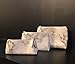 Joyful 3PCS White Marble Cosmetic Bag Set Women Casual Makeup Pouch Toiletry Organizer Case Pouch Storage Makeup Brushes Bag