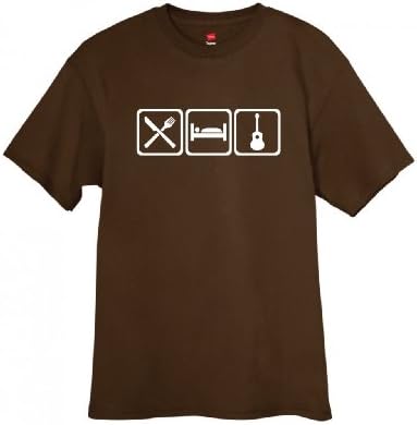 ShirtLoco Men's Eat Sleep Guitar T-Shirt