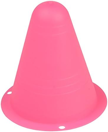 Herbalcandybox 10pcs/5pcs 3.15 Inch in Height Roller Skating Cone Roadblock Plastic Cone Shaped Skates Practice Road Sign,Pink ,5pcs