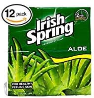 Irish Spring Bar Soap (12 Bars, 3.75oz Each Bar, Aloe)