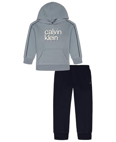 Calvin Klein Baby Boy's 2-Piece Fleece Set, Sweatshirt and Jogger Sweatpant, Fl…