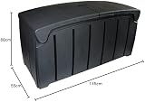 STAR SUPPLIES 322 Litre Outdoor Garden Storage Box Butterfly Lid view 10