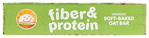 HAPPY TOT ORGANICS FIBER & PROTEIN SOFT-BAKED OAT ORGANIC TODDLER SNACK APPLE & SPINACH, ORGANIC GLUTEN FREE KOSHER NON-GMO, 4.4 OUNCE BARS (PACK OF 5)