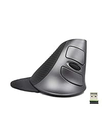 J-Tech Digital Scroll Endurance - Ratón ergonómico vertical USB con sensibilidad ajustable (600 1000 1600 DPI), reposamanos extraíble y botones para pulgar