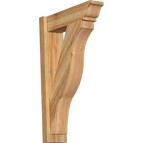 6"W x 20"D x 32"H Funston Rough Sawn Traditional Outlooker, Western Red Cedar