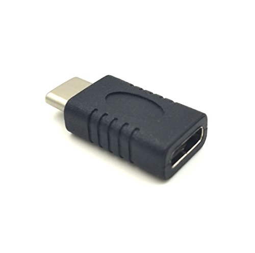 Exuun usb c type c male to female adapter, straight tin…