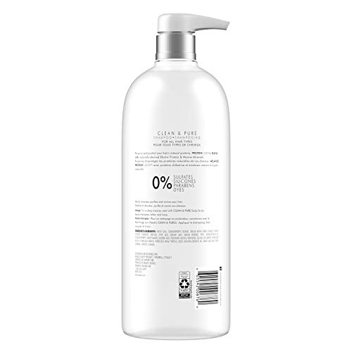 NEXXUS CLEAN AND PURE CLARIFYING SHAMPOO, WITH PROTEINFUSION, NOURISHED HAIR CARE SILICONE, DYE AND PARABEN FREE 33.8 OZ